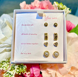4 pack earring set