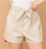 Faux Leather Shorts
