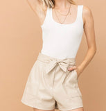 Faux Leather Shorts