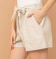 Faux Leather Shorts